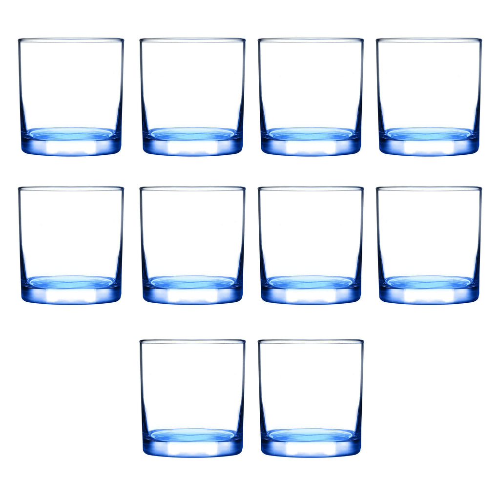 Blue 10 Pack Rocks Glasses T889