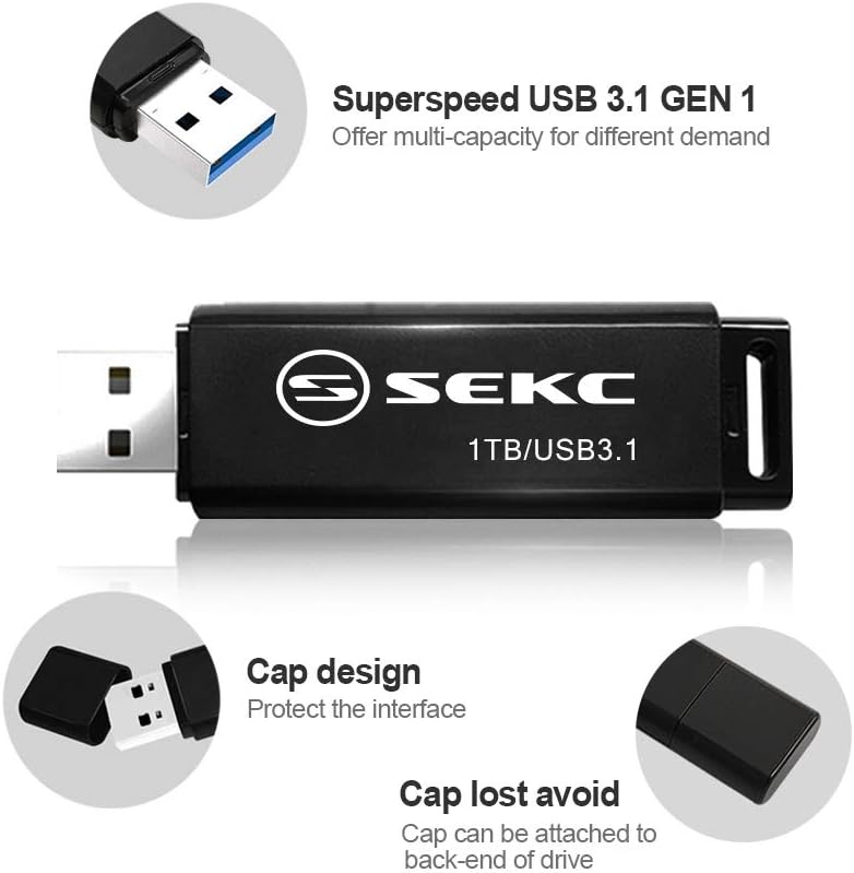 1TB USB 3.1 Flash Drive, Black K15359