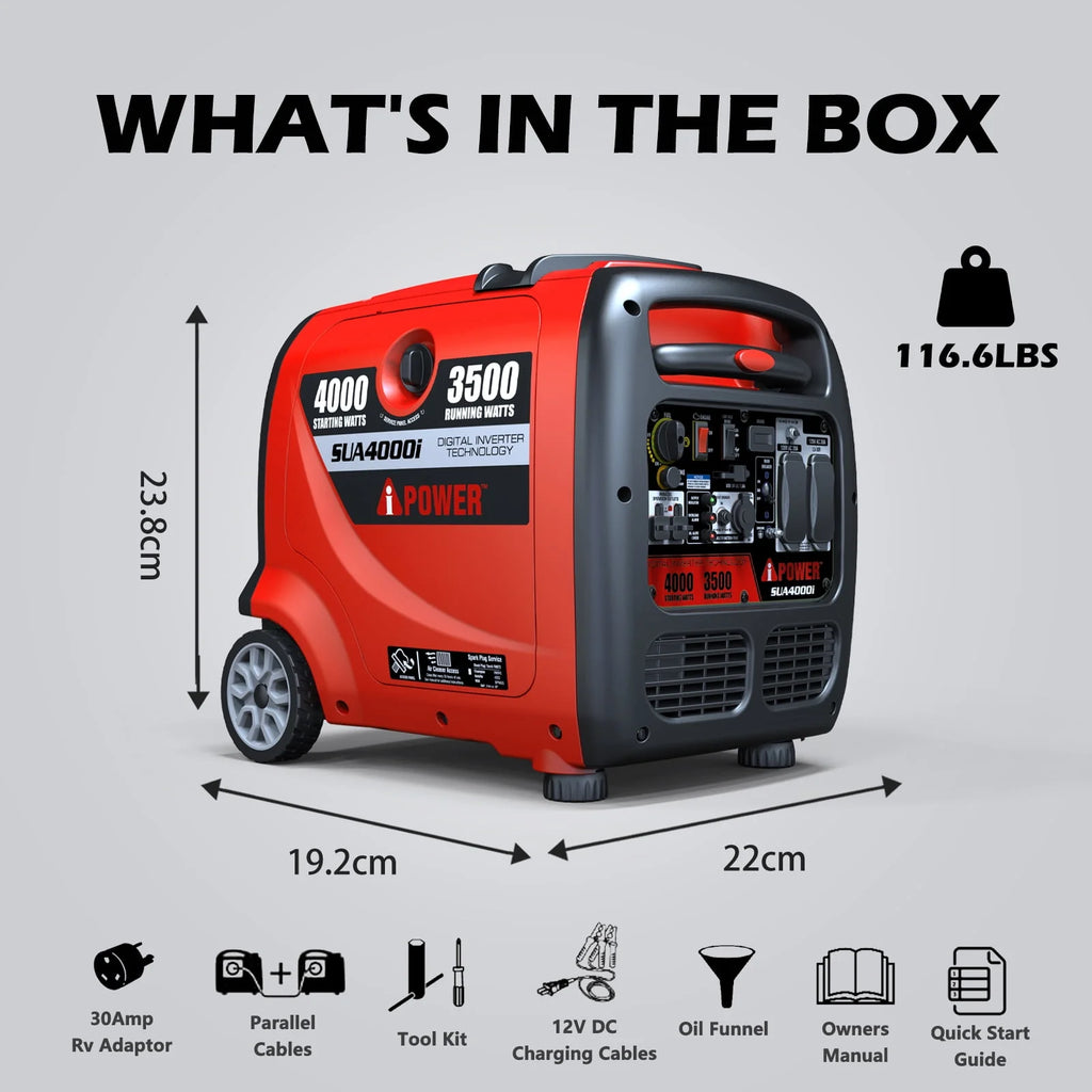 4,000-Watt Portable Inverter Generator Gas Powered C416433