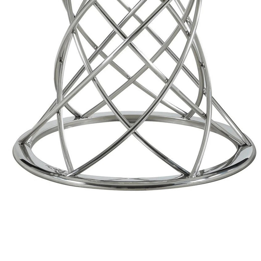 51 in. Round Glass Top Dining Table E90990