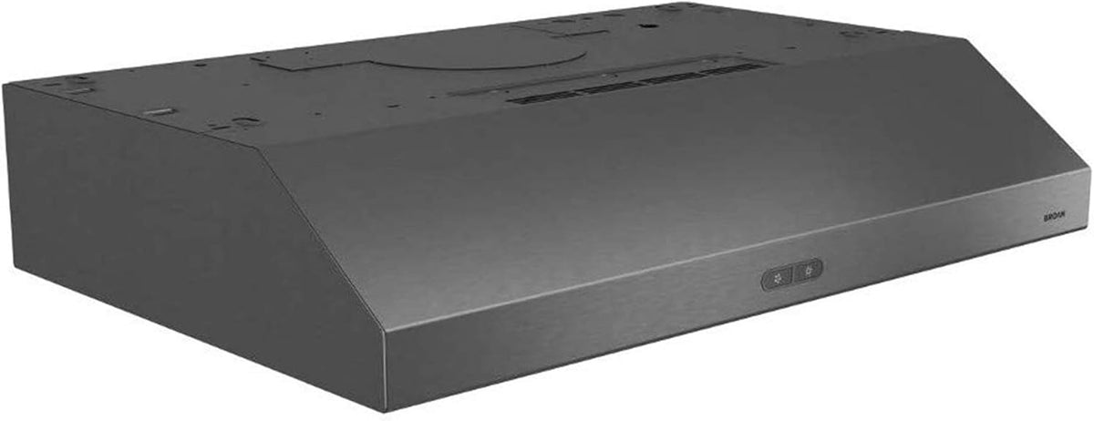 Black Stainless Steel 30" Convertible Range Hood with Exhaust Fan and Light W745