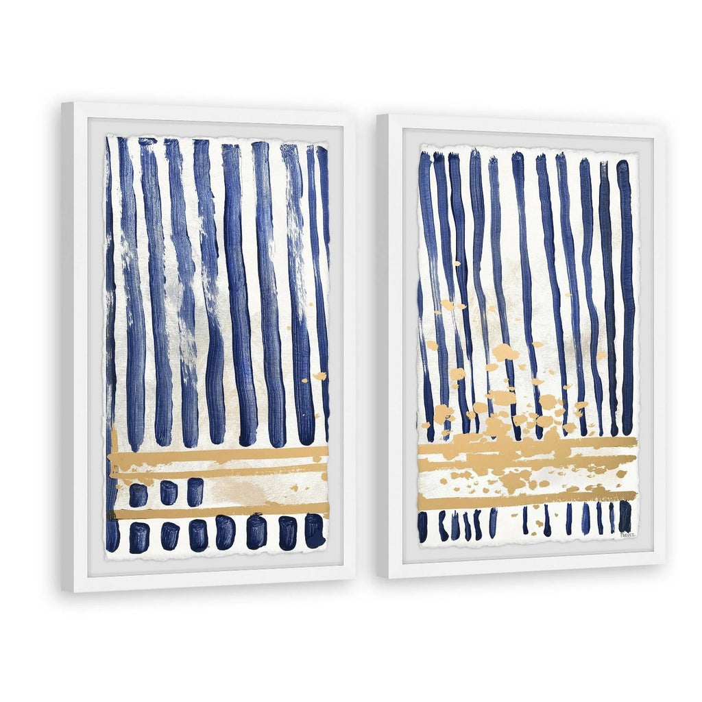 Blue Verticals Diptych, 18 inch x 24 inch Y2350
