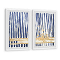 Blue Verticals Diptych, 18 inch x 24 inch Y2350