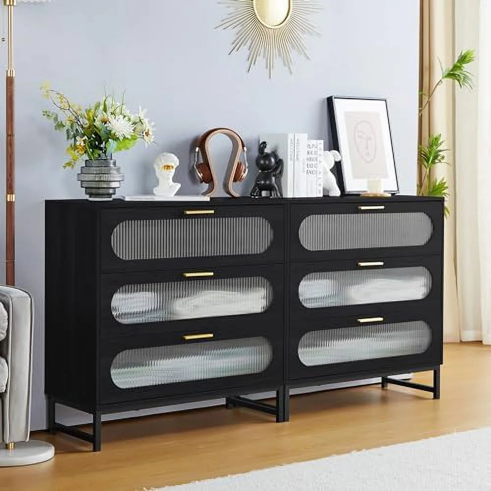 3 Drawer Wood Dresser S99175
