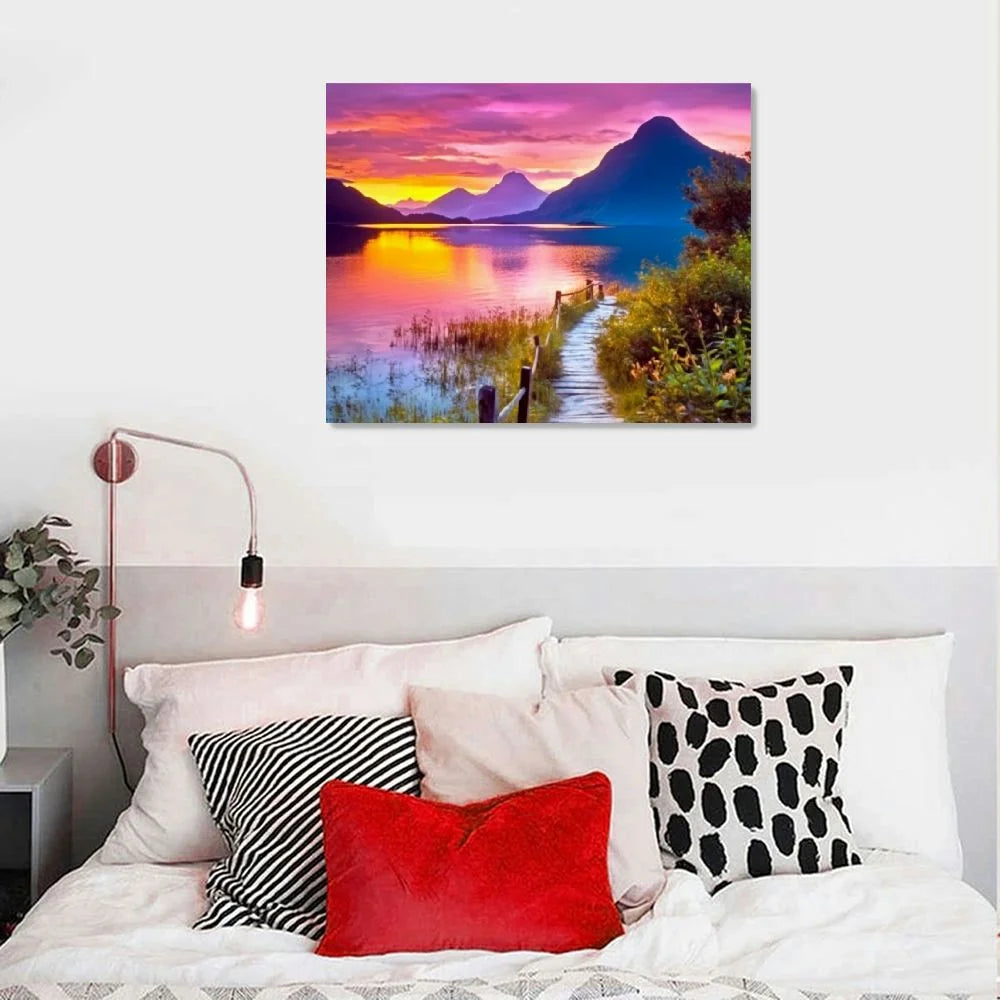 Purple Sunset Cloud Sky Lavender Flower Wilderness Nature Photography Scenic Landscape Colorful Multicolor B7518