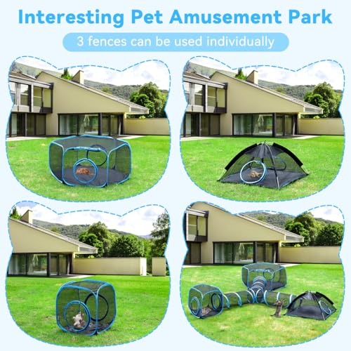 Portable Mesh Cat Enclosure with Carry Bag Y866