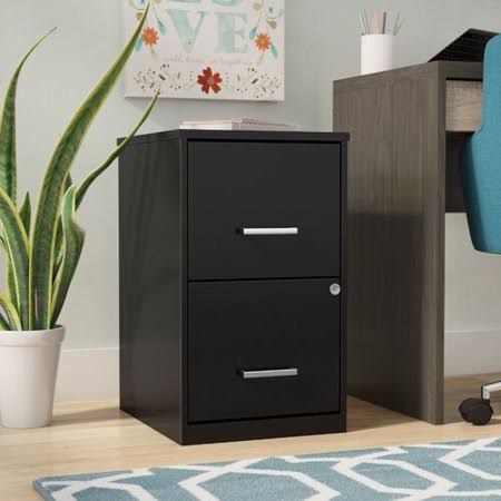 Black 2-Drawer Vertical Filing Cabinet S411222