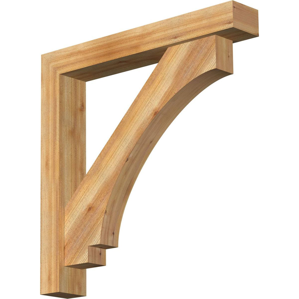 Rough Sawn Bracket with Offset Brace, Western Red Cedar U540897