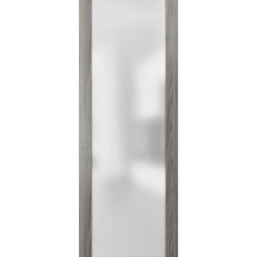Slab Barn Door Panel Frosted Glass Ginger Ash 36x22 x 80x22 Z3580