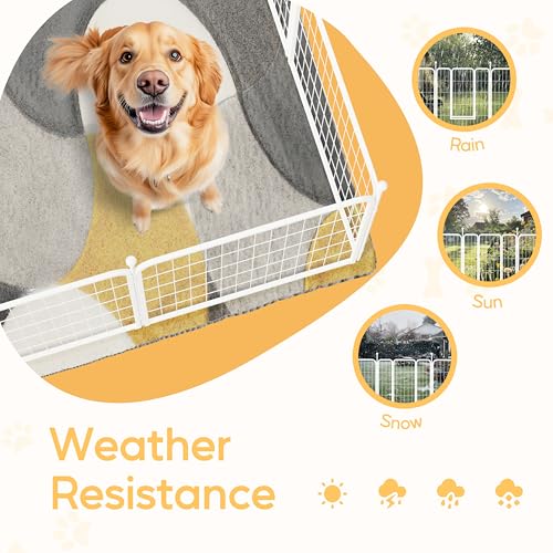 32 Inch 8 Panels Heavy Duty Metal Dog Playpen T57154