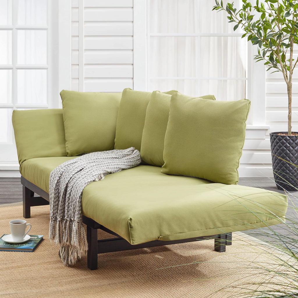 Convertible Outdoor Daybed Sofa Green Cushion V335585