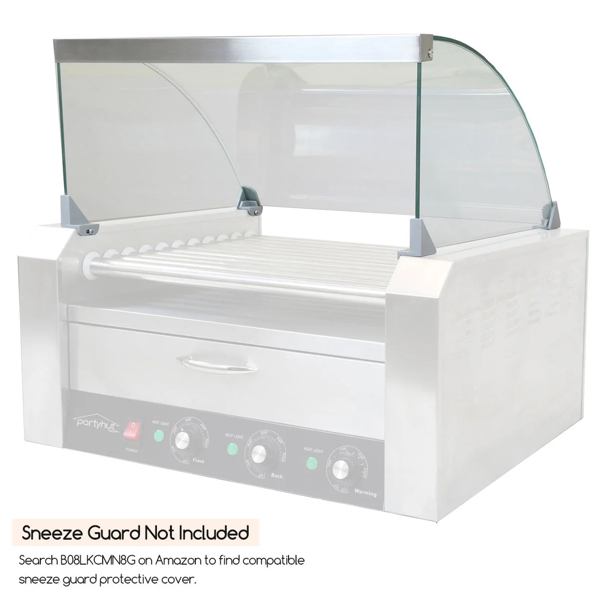 Commercial 11 Roller and 30 Hotdog Machine with Bun Warming Drawer K85616