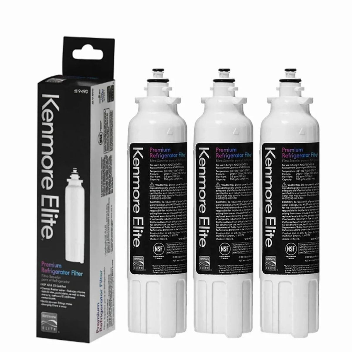 3 Pack Refrigerator Water Filter Q327