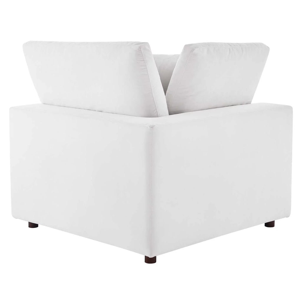 White Velvet Sectional Sofa Set Q403