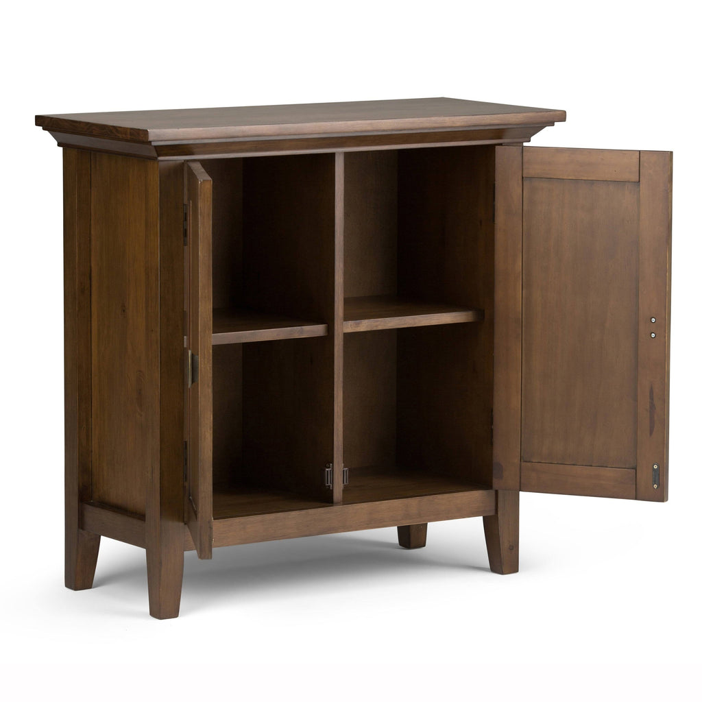 Solid Wood Low Storage Cabinet Light Golden Brown Z17478