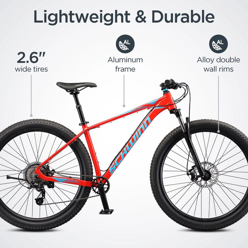 29 inch Mens Mountain Bike, 19 inch Frame Adult Bicycle, Red G30728
