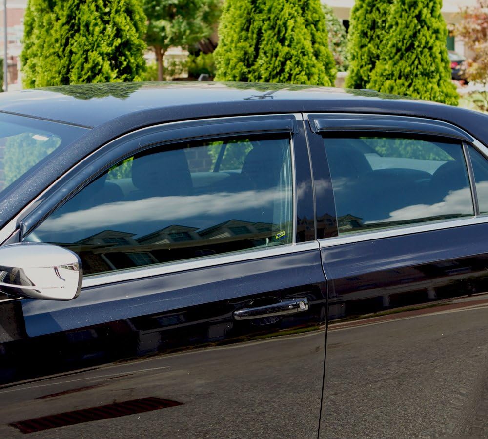 4-Piece Dark Smoke Side Window Deflector T626