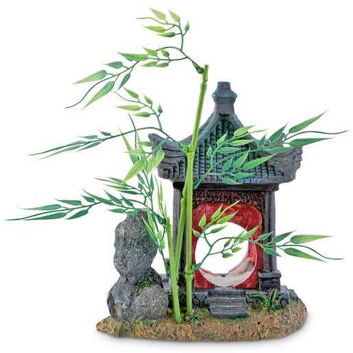 Asian Gazebo with Bamboo Ornament Q3220