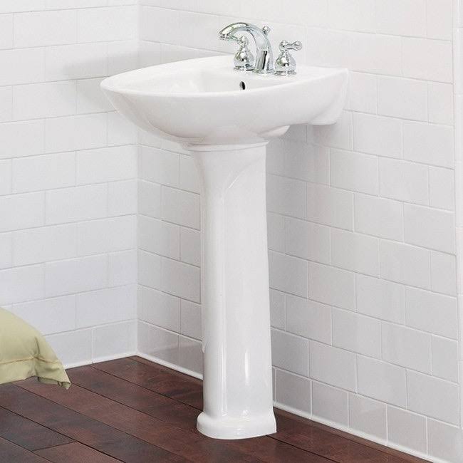 White Pedestal Sink O811
