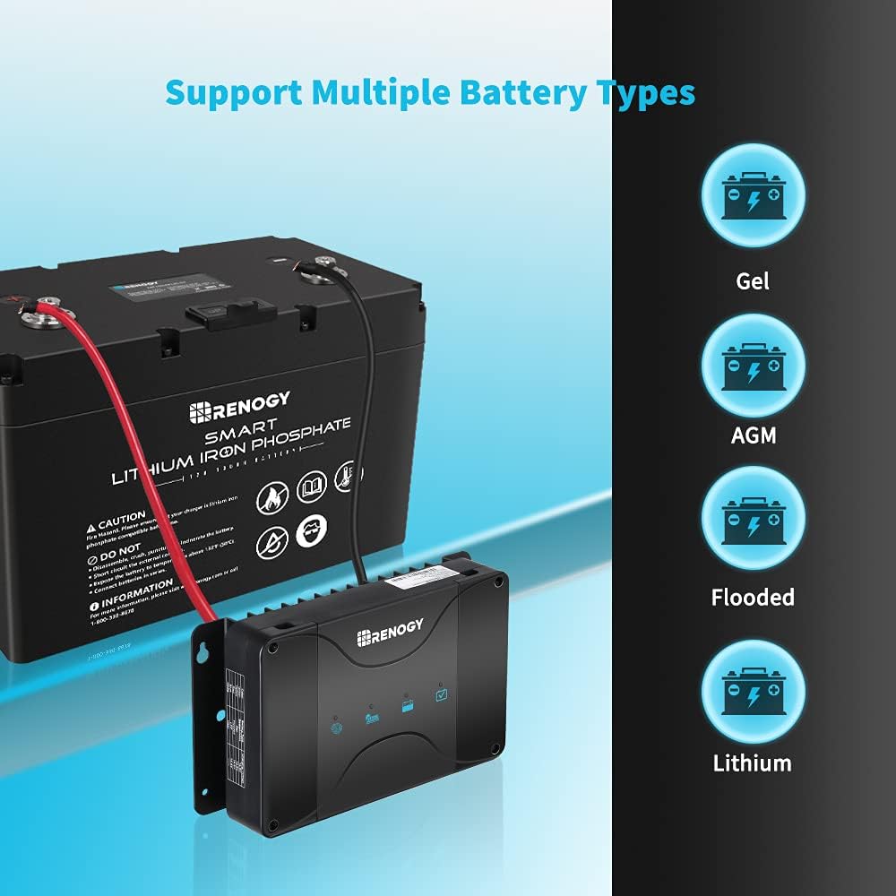 12V 50A DC MPPT Charger for Gel, AGM, and Lithium Batteries U60369