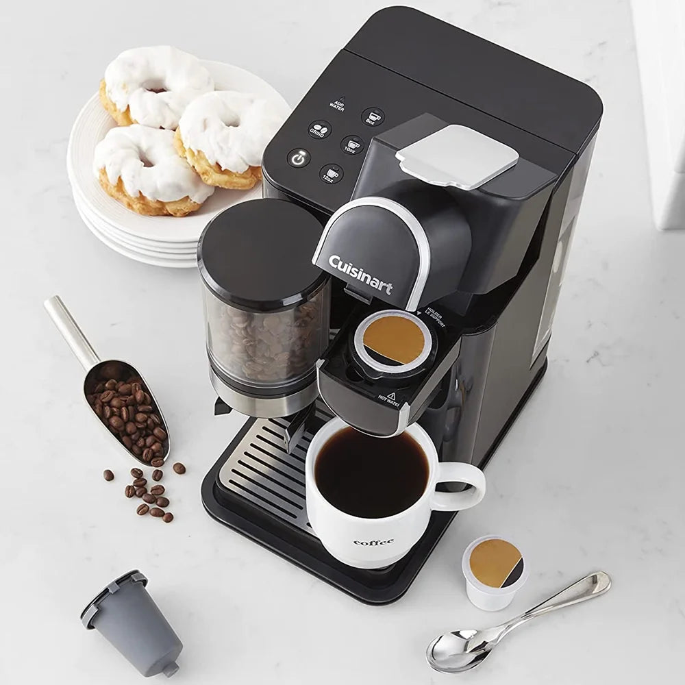 Grind and Brew Single-Serve Coffeemaker Bundle with 3 Single Serve Brew Cups of Coffee W599
