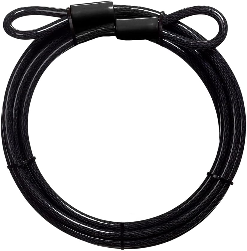 Braided Steel Cable with Looped Ends, 15 ft., 3/8 in. Diameter, Pack of 2 Y690
