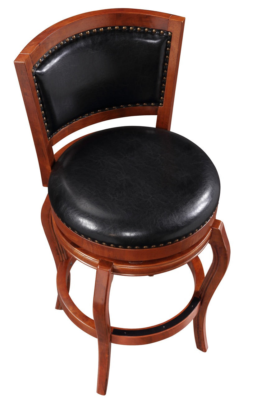 Cherry High Back Swivel Bar Stool M150489