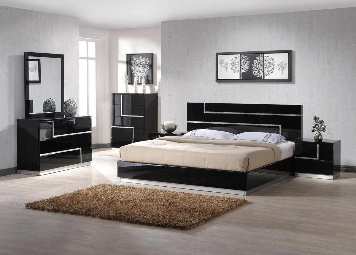Black 3Pc Queen Bedroom Set E578