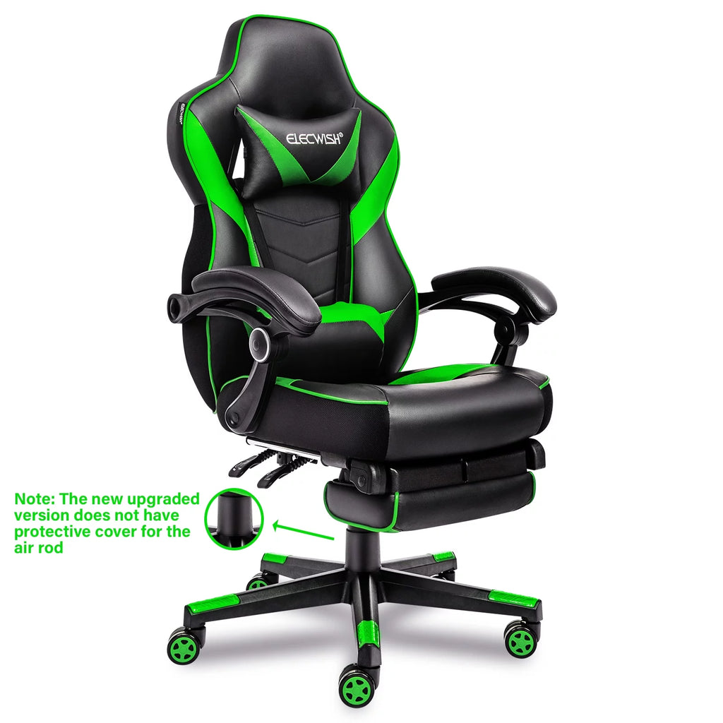 Gray Gaming Chair with Footrest P254068