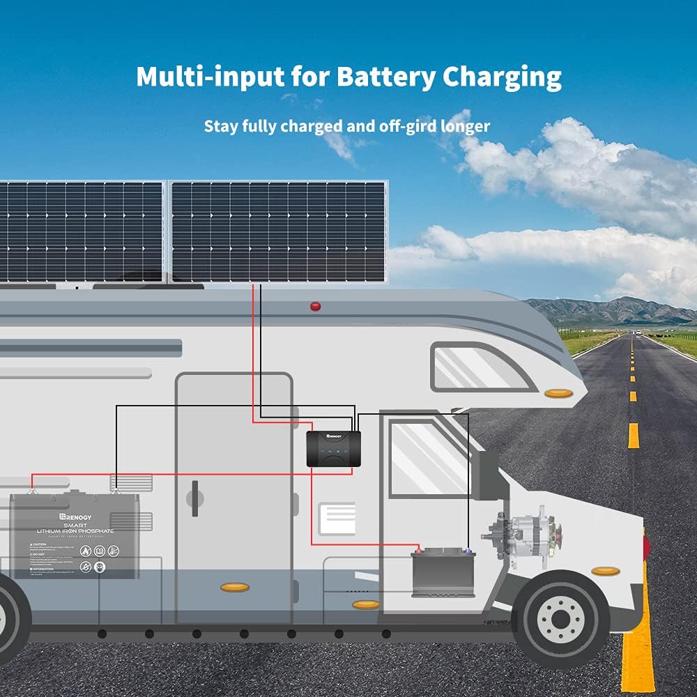 12V 50A DC MPPT Charger for Gel, AGM, and Lithium Batteries U60369