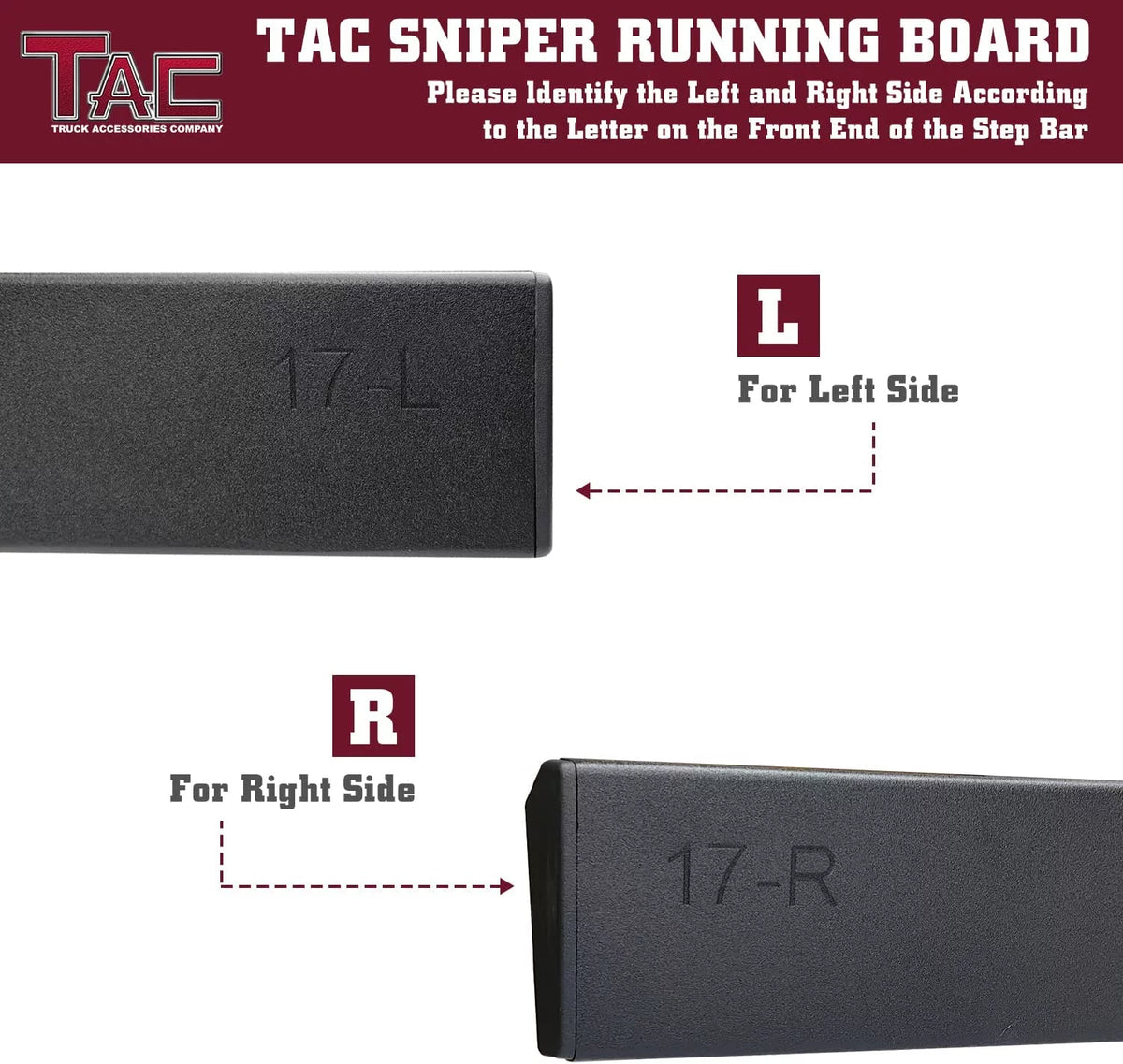Black 2pcs Running Boards Side Steps R728602