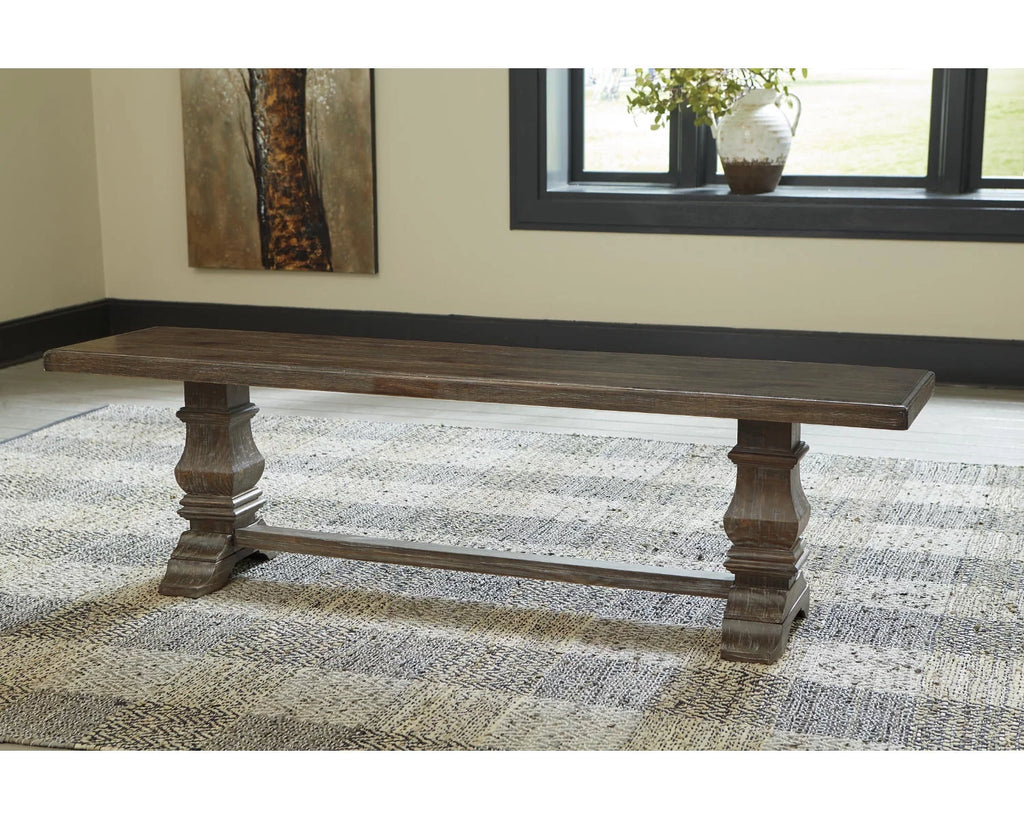 Rustic Brown Dining Bench P18126