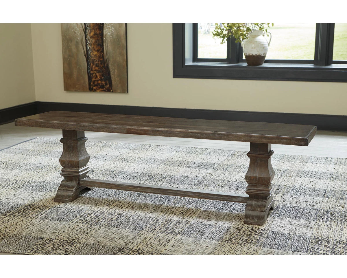 Rustic Brown Dining Bench P18126