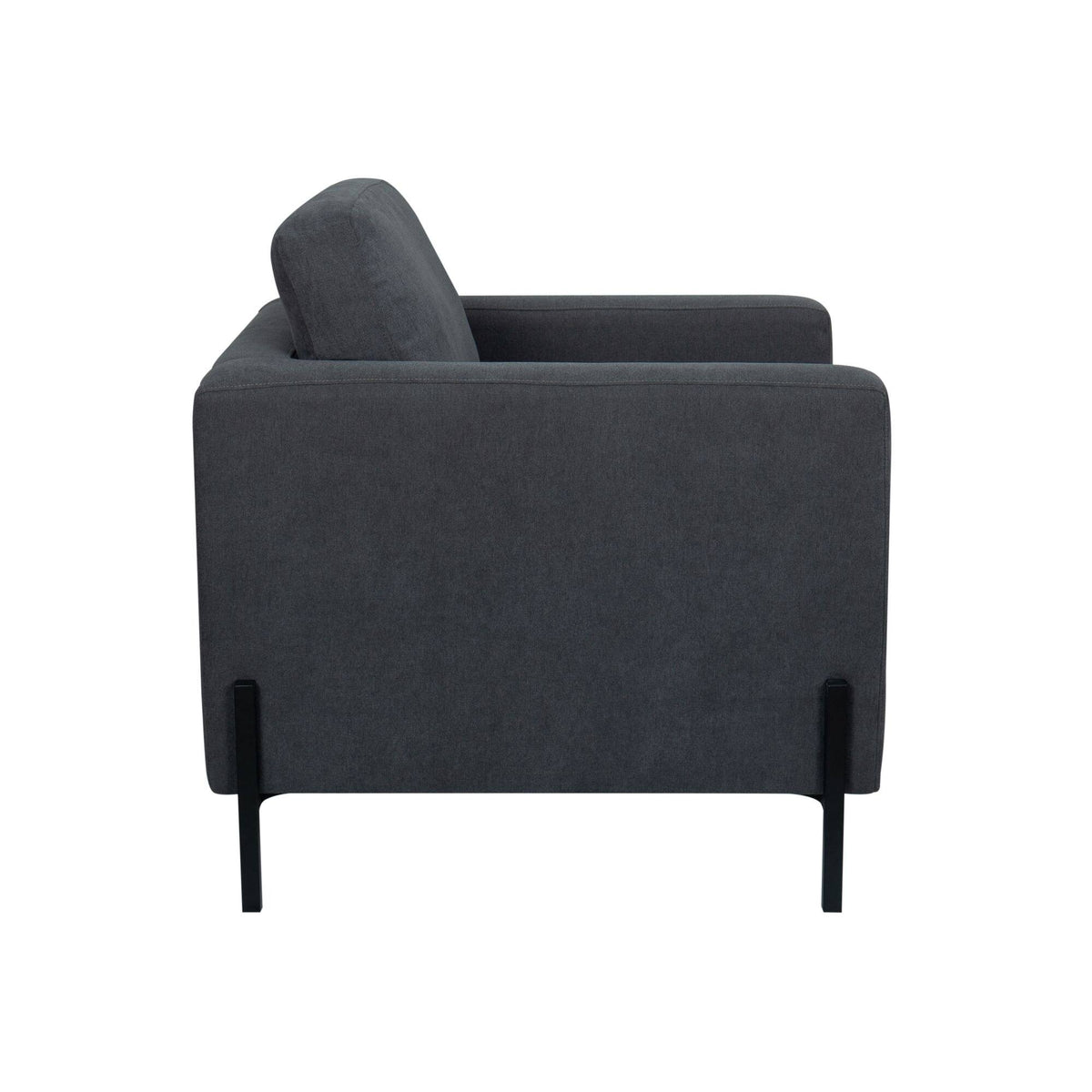 Creamy White Armchair with Black Metal Leg N32799