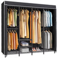 Black Metal Clothing Rack with Cover K4290