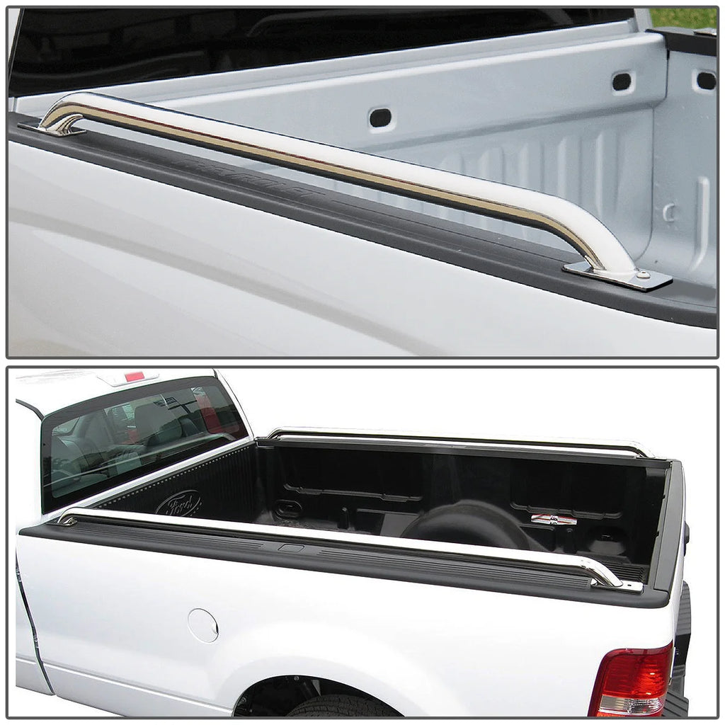 Pair of Stainless Steel Chrome Truck Side Bar Rail M1116