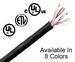 Cat5e Plenum Bulk Ethernet Cable, Cmp UL Listed, Solid Copper UTP, 24 AWG 1000ft White P30297