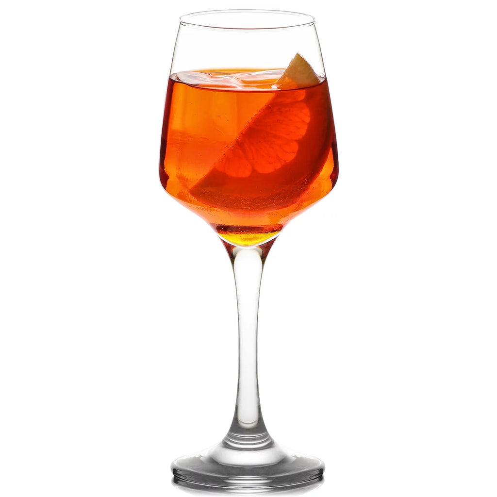 Red Wine Glasses Set of 6 Clear with Stem 13.5 oz A89623
