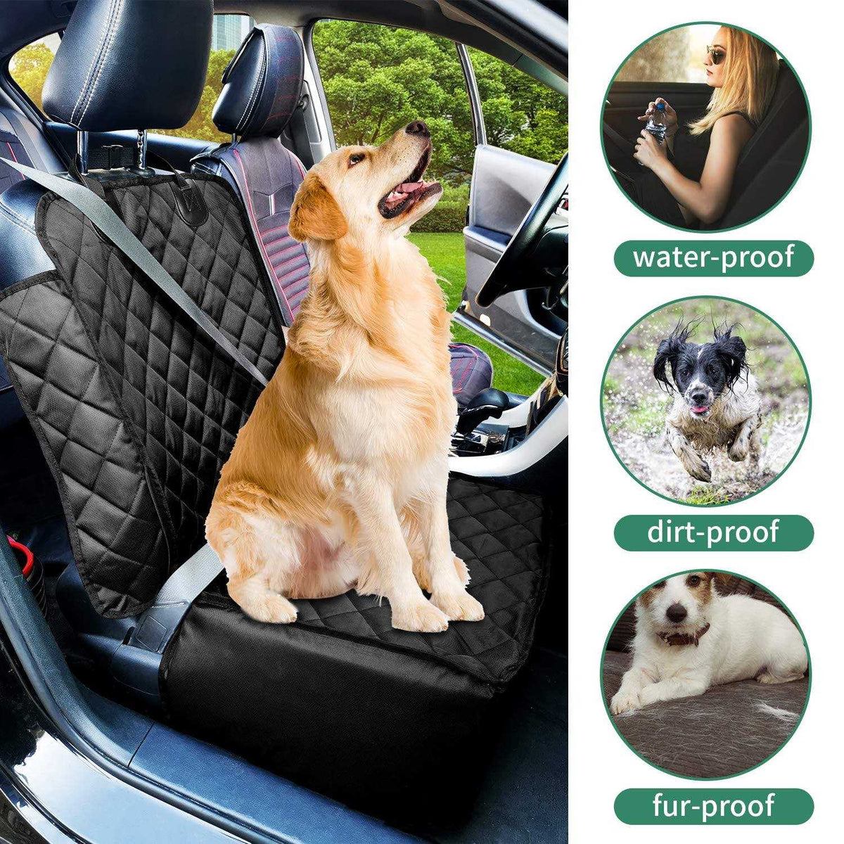 Pet Front Seat Cover Dog Booster Seat Waterproof 2 in 1 R29747