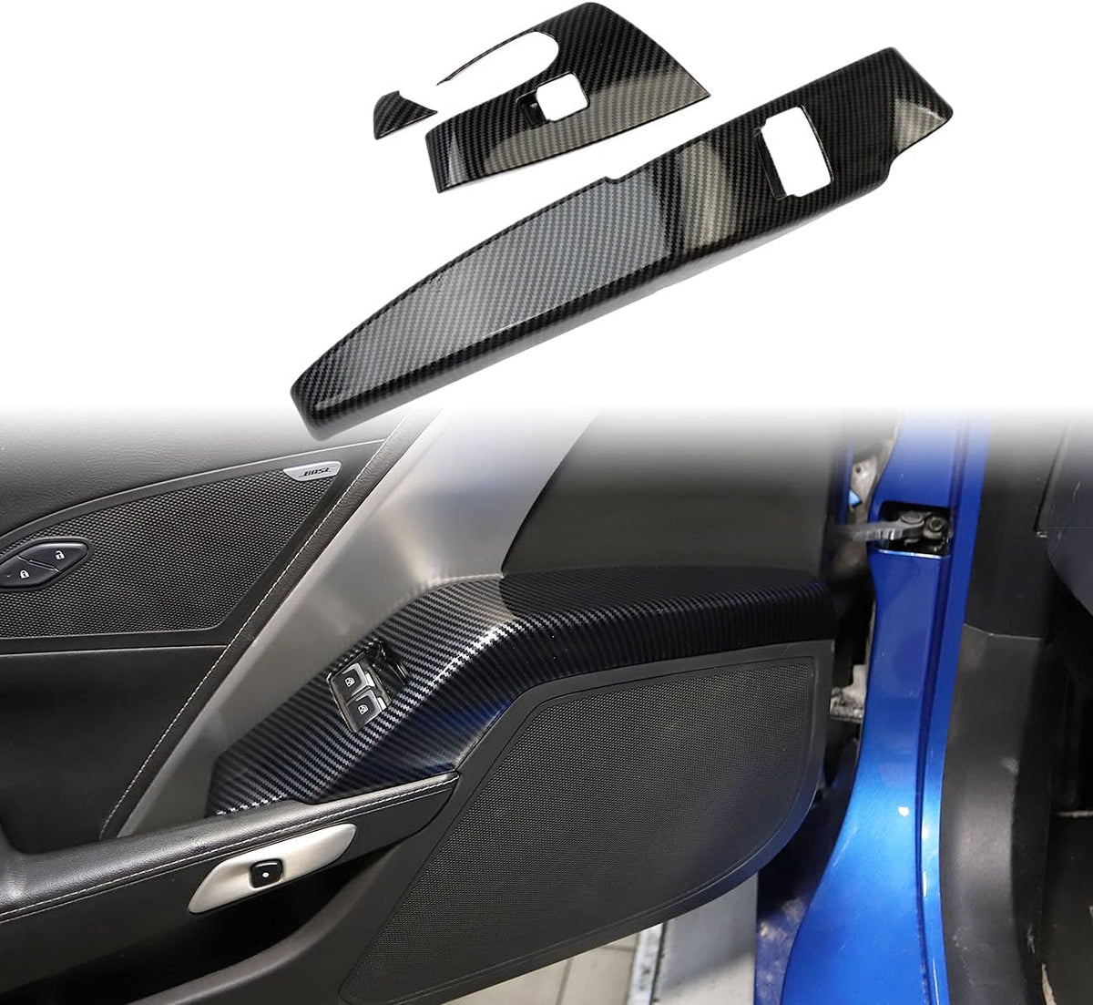 Carbon Fiber Window Lift Trim Switch Panel Decorations E502
