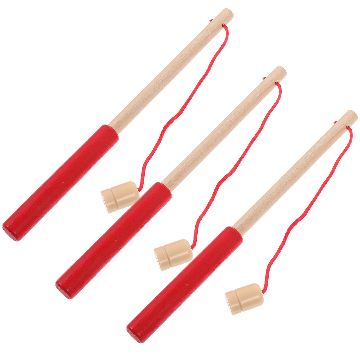 3pcs Kids Magnetic Wood Fishing Rod Toys Educational Playthings Z73531