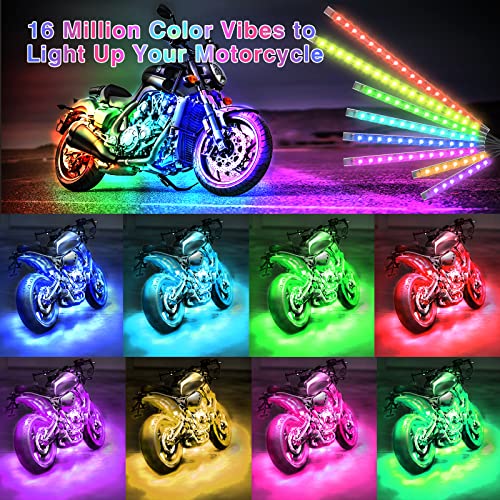12Pcs Motorcycle LED Light Kit with Brake Light Turn Signal E874