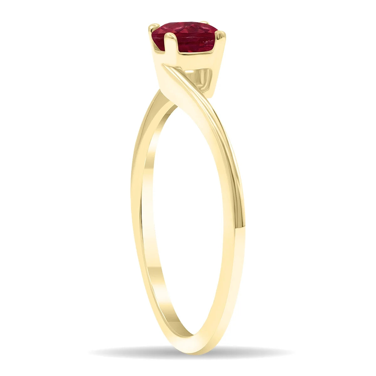 10K Yellow Gold Ruby Ring Y440