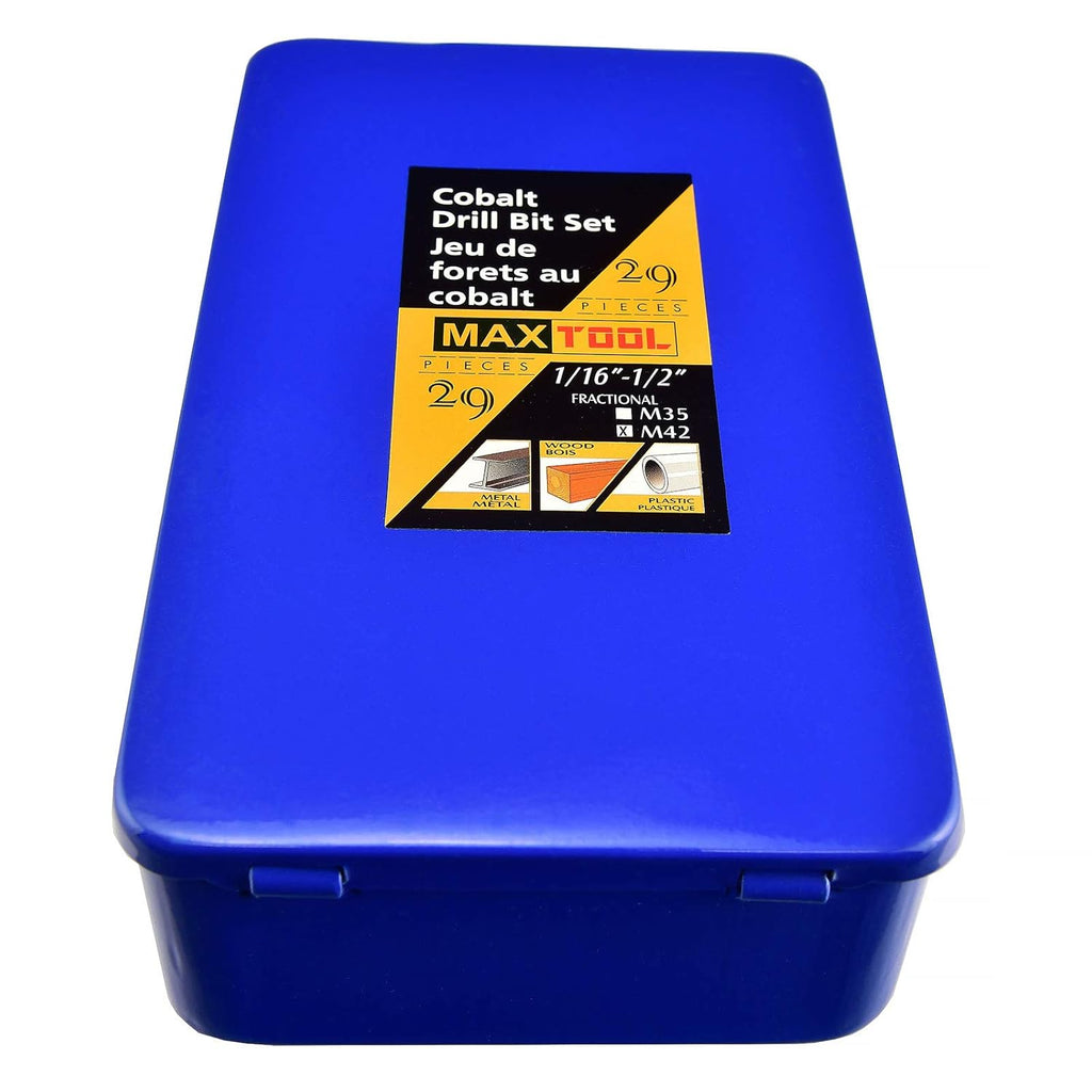 29 Piece Cobalt HSS M42 Twist Drill Bit Set C8315
