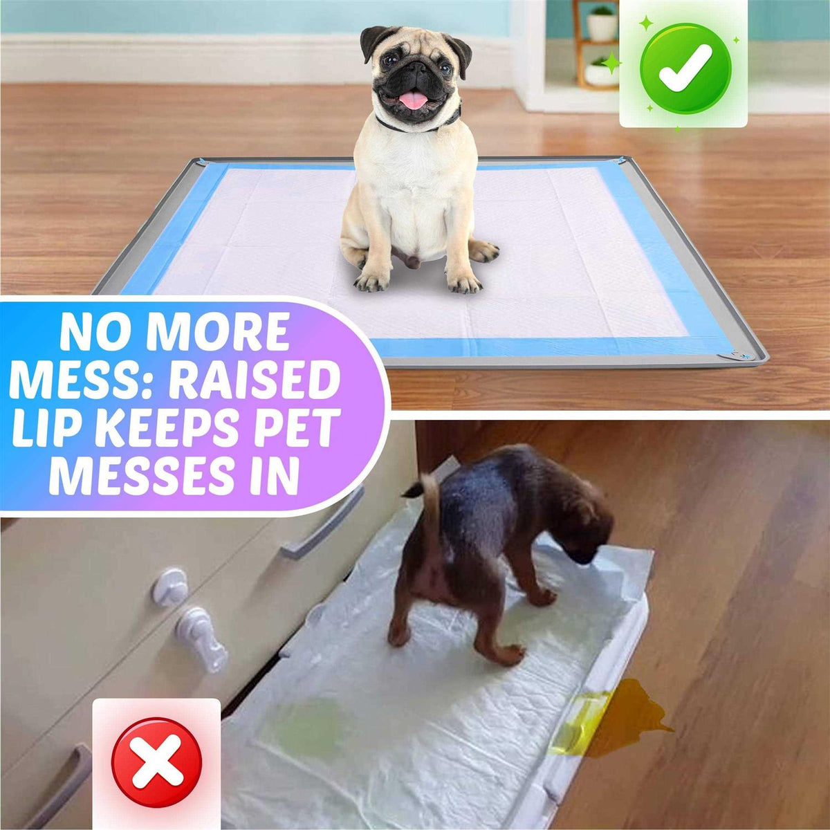 Puppy Pad Holder Tray No Spill P565080
