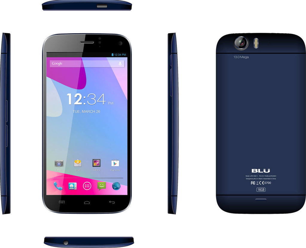 Steel Blue Unlocked Dual-SIM GSM Smartphone H32251