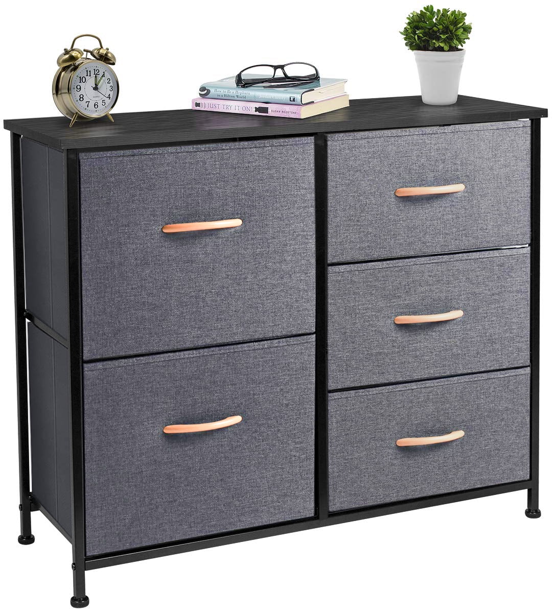 5 Drawer Fabric Dresser Storage Tower A34011