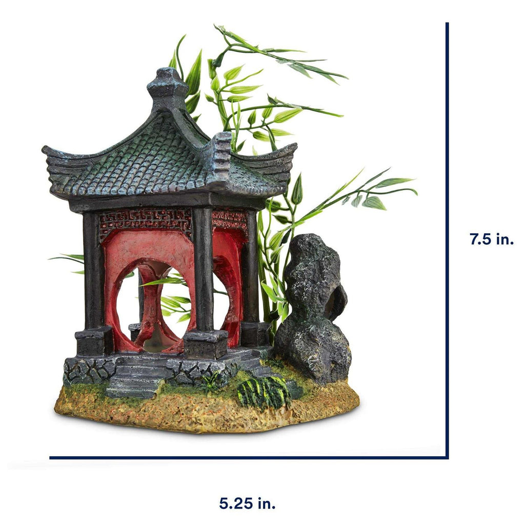 Asian Gazebo with Bamboo Ornament Q3220