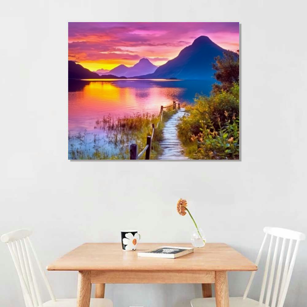 Purple Sunset Cloud Sky Lavender Flower Wilderness Nature Photography Scenic Landscape Colorful Multicolor B7518