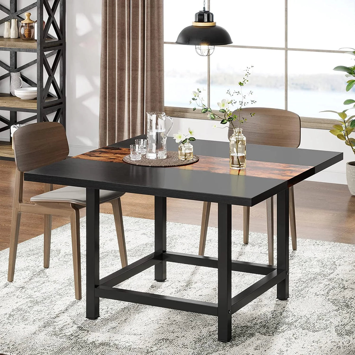 39" x 39" Rustic Wooden Dining Table V67280
